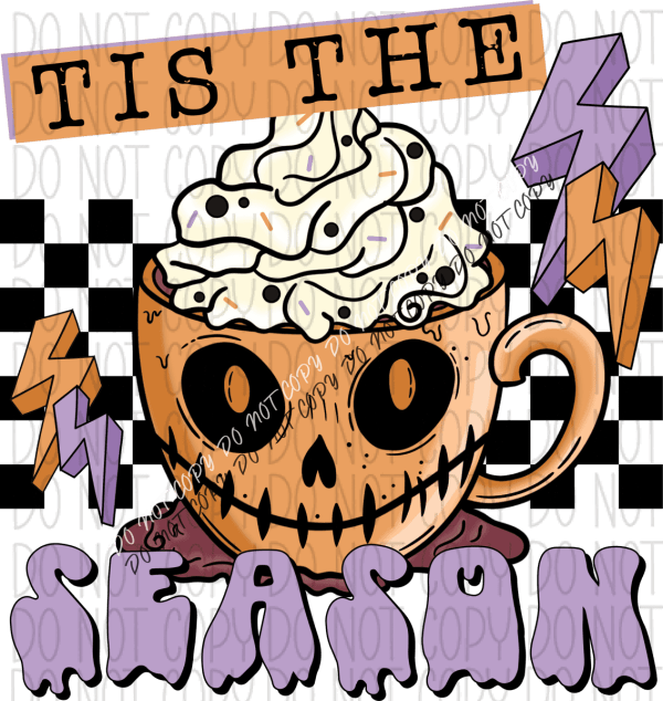 Tis the Season Halloween Coffee DTF Transfer - We Print U Press DTF Transfers