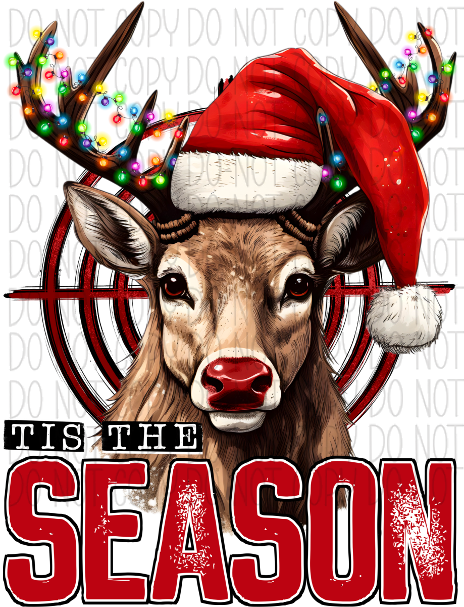 Tis The Season Santa Bullseye Deer Dtf Transfer Rtp Transfers