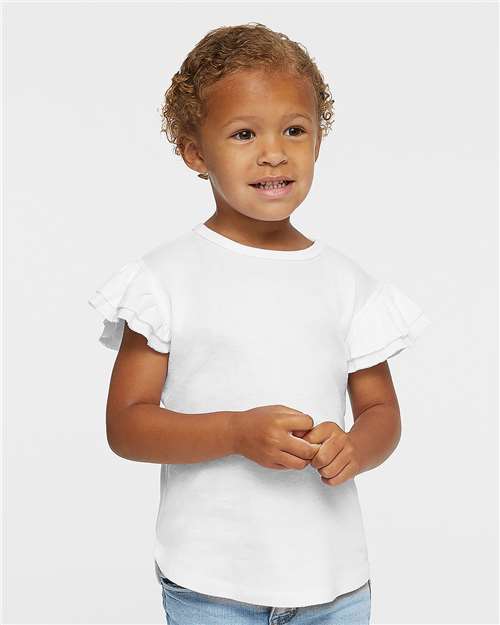 Toddler Flutter Sleeve Tee - We Print U Press DTF Transfers