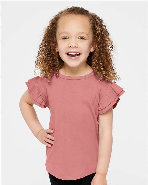 Toddler Flutter Sleeve Tee - We Print U Press DTF Transfers