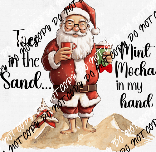 Toes in the Sand Santa DTF Transfer - We Print U Press DTF Transfers