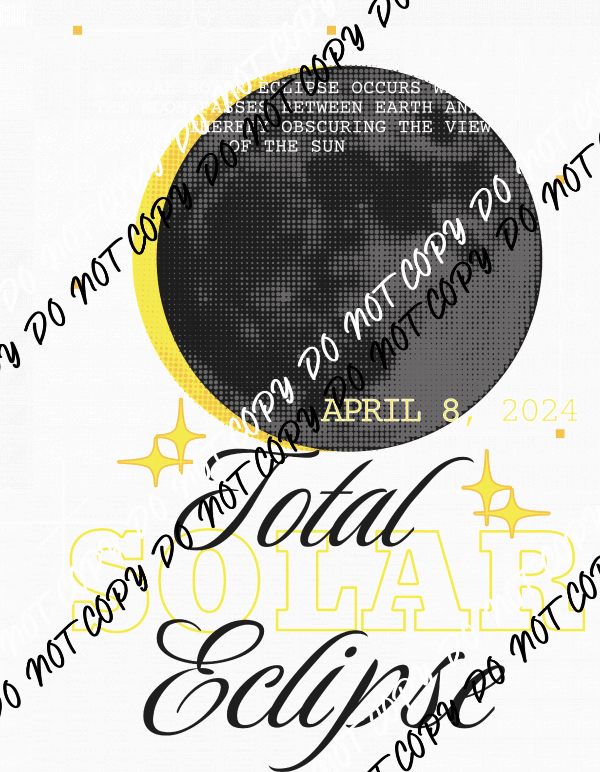 Total Solar Eclipse Minimal Description DTF Transfer - We Print U Press DTF Transfers