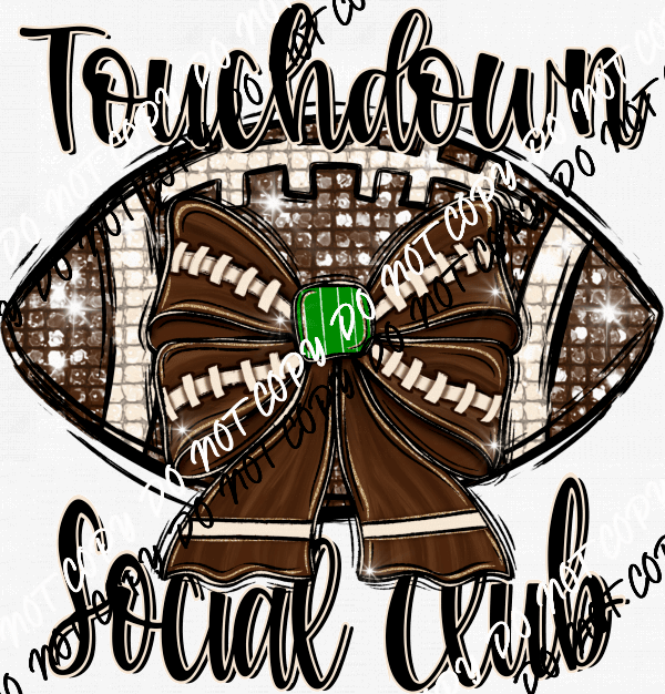 Touchdown Social Club FootballDTF Transfer - We Print U Press DTF Transfers