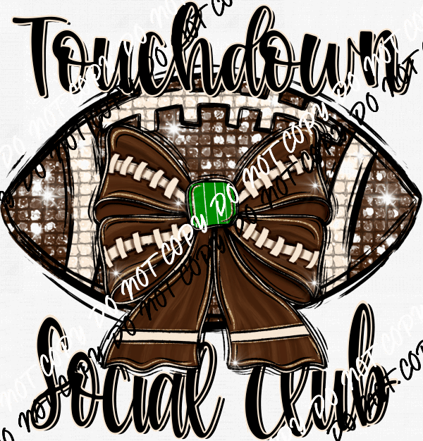 Touchdown Social Club FootballDTF Transfer - We Print U Press DTF Transfers