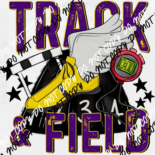 Track & Field DTF Transfer (See Color Options) - We Print U Press DTF Transfers
