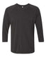 Triblend Three - Quarter Raglan T-Shirt - Vintage Black Sleeves/ Vintage Black Body - We Print U Press DTF Transfers