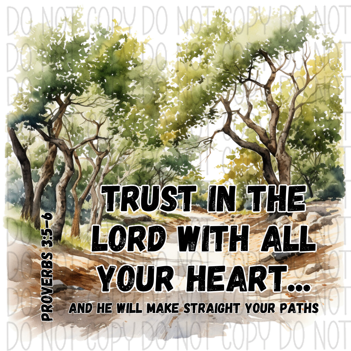 Trust In The Lord With All Your Heart Dtf Transfer