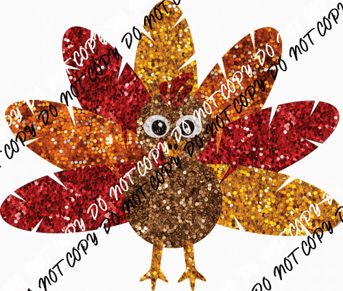 Turkey faux sequin DTF Transfer - We Print U Press DTF Transfers