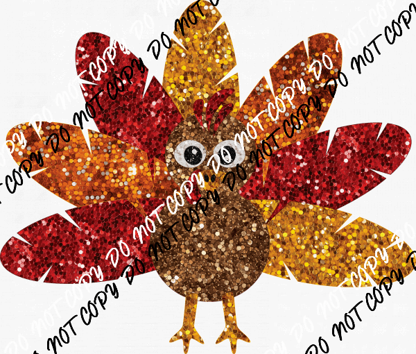 Turkey faux sequin DTF Transfer - We Print U Press DTF Transfers