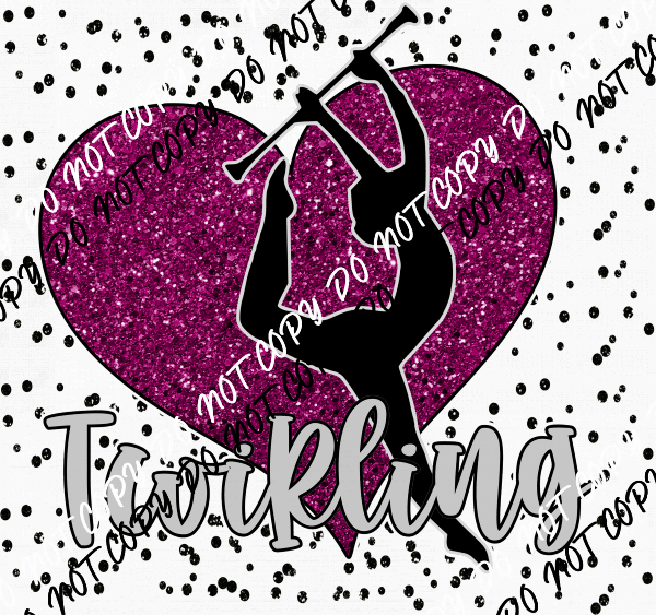 Twirling Faux Glitter DTF Transfer - We Print U Press DTF Transfers