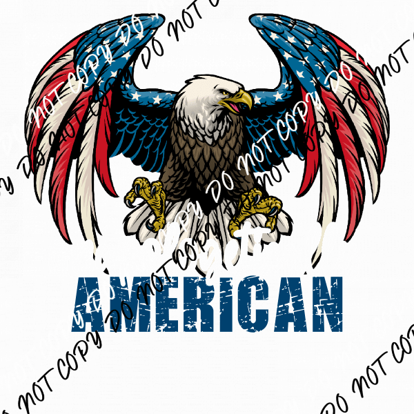 Unapologetically American Eagle Distressed DTF Transfer - We Print U Press DTF Transfers