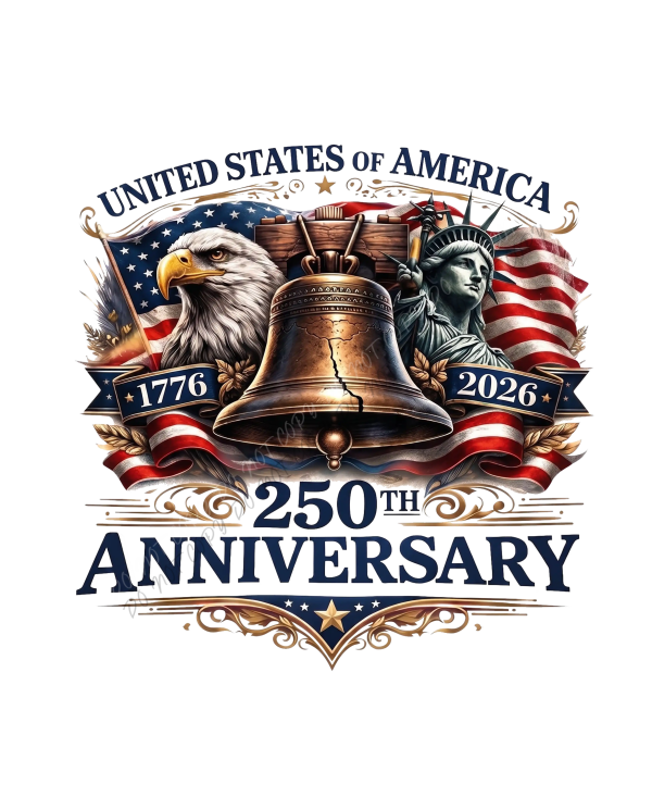 USA 250th Anniversary Patriotic DTF Transfer - RTP DTF Transfer