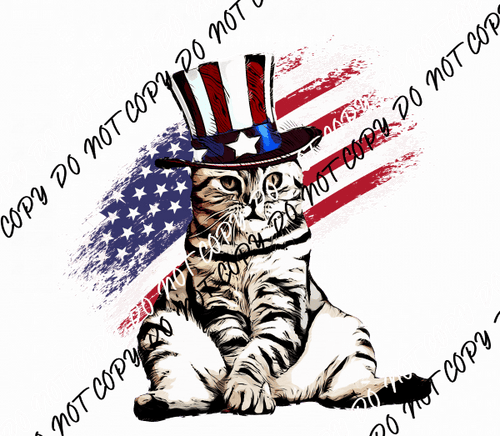 USA Cat DTF Transfer - We Print U Press DTF Transfers