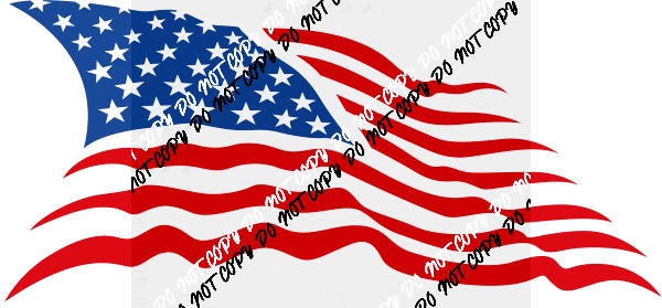 USA Flag UV Transfer for 16 oz Glass Can - We Print U Press DTF Transfers