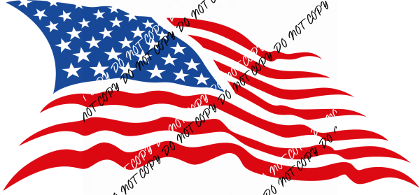 USA Flag UV Transfer for 16 oz Glass Can - We Print U Press DTF Transfers