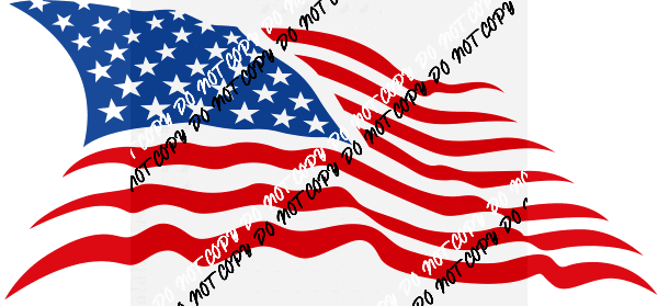 USA Flag UV Transfer for 16 oz Glass Can - We Print U Press DTF Transfers