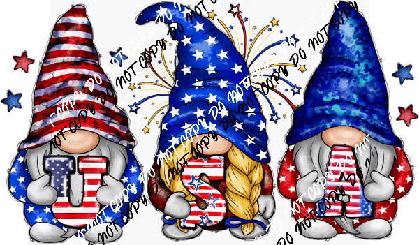 USA Gnome DTF Transfer - We Print U Press DTF Transfers