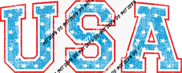 USA Varsity Font DTF Transfer - We Print U Press DTF Transfers