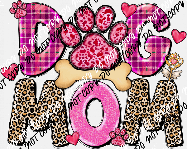 Valentine Dog Mom DTF Transfer - We Print U Press DTF Transfers