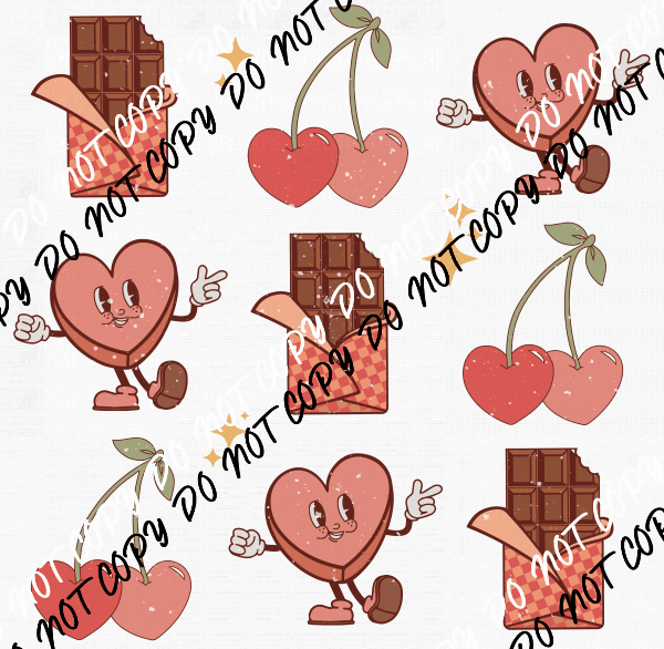 Valentines Icons Distressed DTF Transfer - We Print U Press DTF Transfers