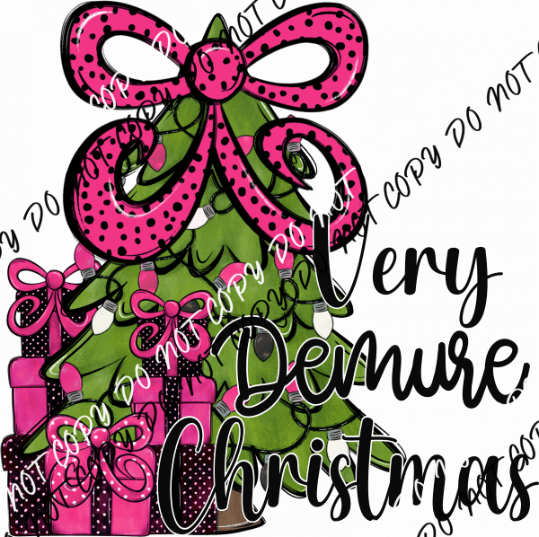 Very Demure Christmas Tree DTF Transfer - We Print U Press DTF Transfers