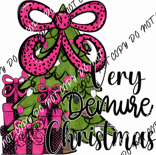 Very Demure Christmas Tree DTF Transfer - We Print U Press DTF Transfers