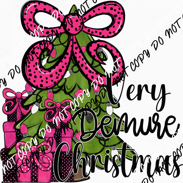 Very Demure Christmas Tree DTF Transfer - We Print U Press DTF Transfers