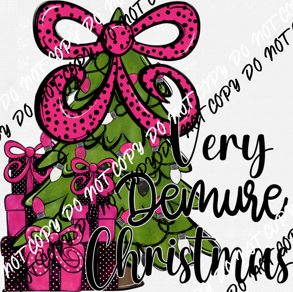 Very Demure Christmas Tree DTF Transfer - We Print U Press DTF Transfers