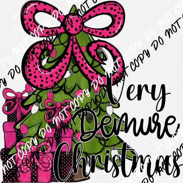 Very Demure Christmas Tree DTF Transfer - We Print U Press DTF Transfers