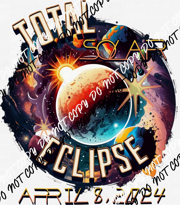 Vibrant Total Solar Eclipse DTF Transfer - We Print U Press DTF Transfers