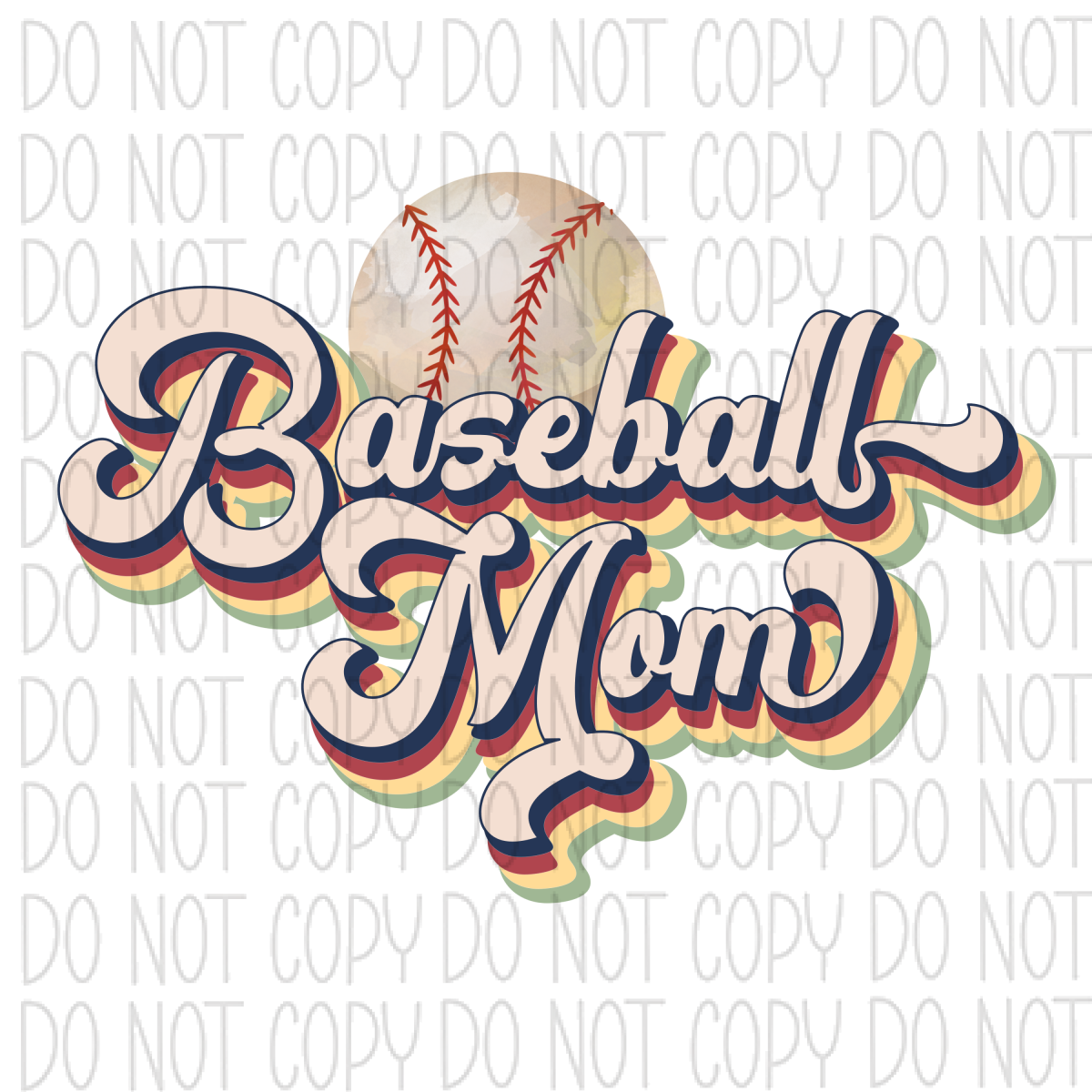 Vintage Baseball Mom Dtf Transfer