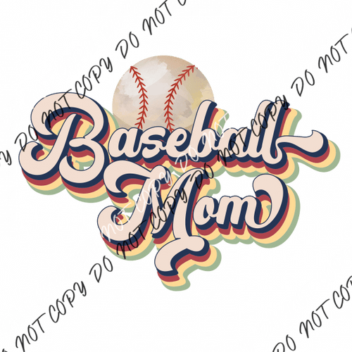 Vintage Baseball Mom DTF Transfer - We Print U Press DTF Transfers