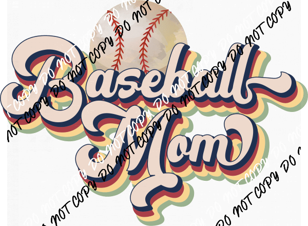 Vintage Baseball Mom DTF Transfer - We Print U Press DTF Transfers