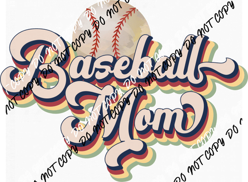Vintage Baseball Mom DTF Transfer - We Print U Press DTF Transfers
