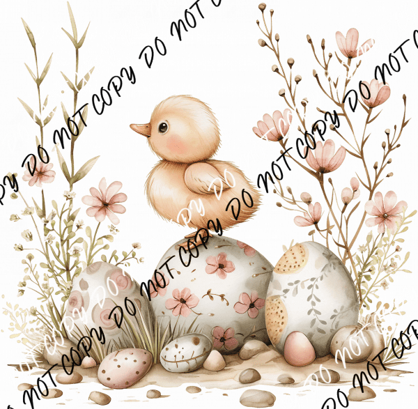 Vintage Easter Chick DTF Transfer - We Print U Press DTF Transfers