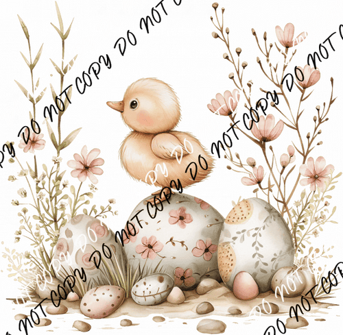Vintage Easter Chick DTF Transfer - We Print U Press DTF Transfers