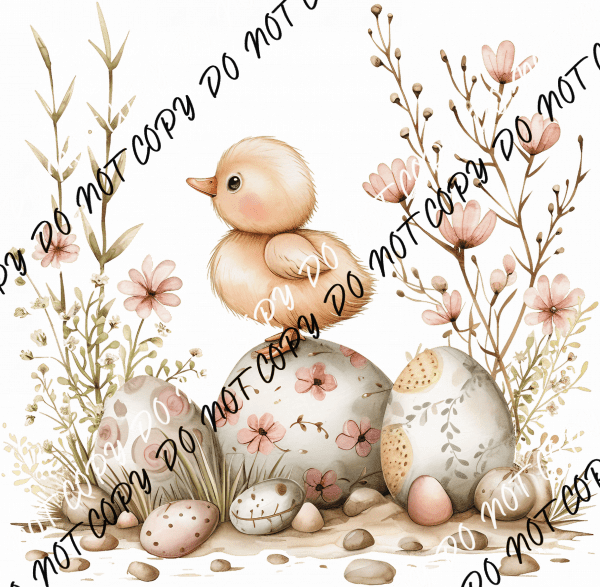 Vintage Easter Chick DTF Transfer - We Print U Press DTF Transfers