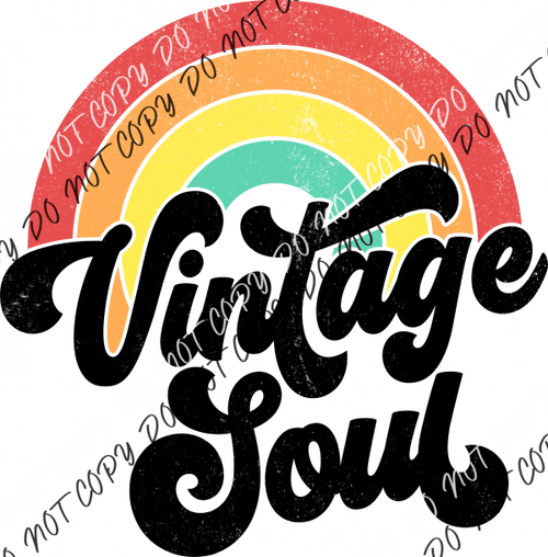 Vintage Soul Rainbow Dtf Transfer