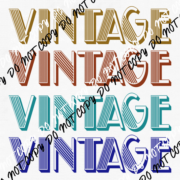 Vintage Stacked DTF Transfer - We Print U Press DTF Transfers