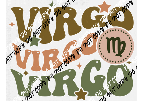 Virgo Zodiac Sign DTF Transfer - We Print U Press DTF Transfers