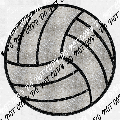 Volleyball faux sequin DTF Transfer - We Print U Press DTF Transfers