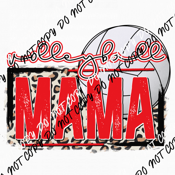 Volleyball Mama Red DTF Transfer - We Print U Press DTF Transfers