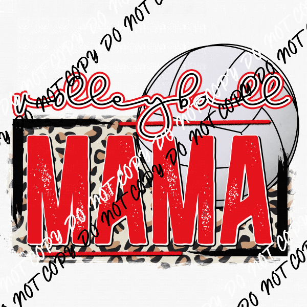 Volleyball Mama Red DTF Transfer - We Print U Press DTF Transfers