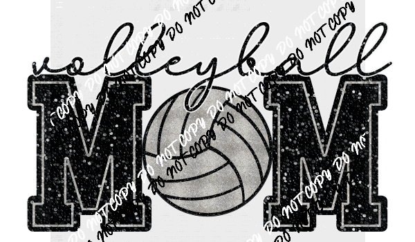 Volleyball Mom faux sequin DTF Transfer (See Color Options) - We Print U Press DTF Transfers