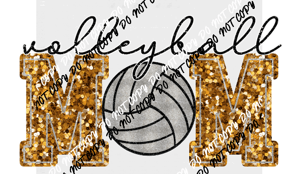 Volleyball Mom faux sequin DTF Transfer (See Color Options) - We Print U Press DTF Transfers