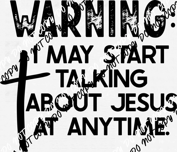 Warning DTF Transfer - We Print U Press DTF Transfers