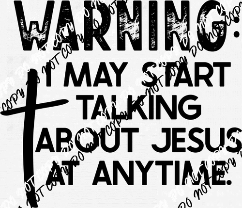 Warning DTF Transfer - We Print U Press DTF Transfers