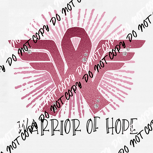 Warrior Woman Breast Cancer Awareness DTF Transfer - We Print U Press DTF Transfers