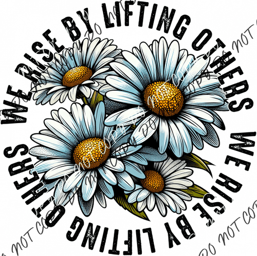 We Rise By Lifting Others Daisies Dtf Transfer