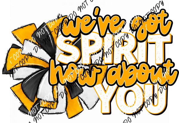 We've Got Spirit Pom DTF Transfer (See Color Options) - We Print U Press DTF Transfers